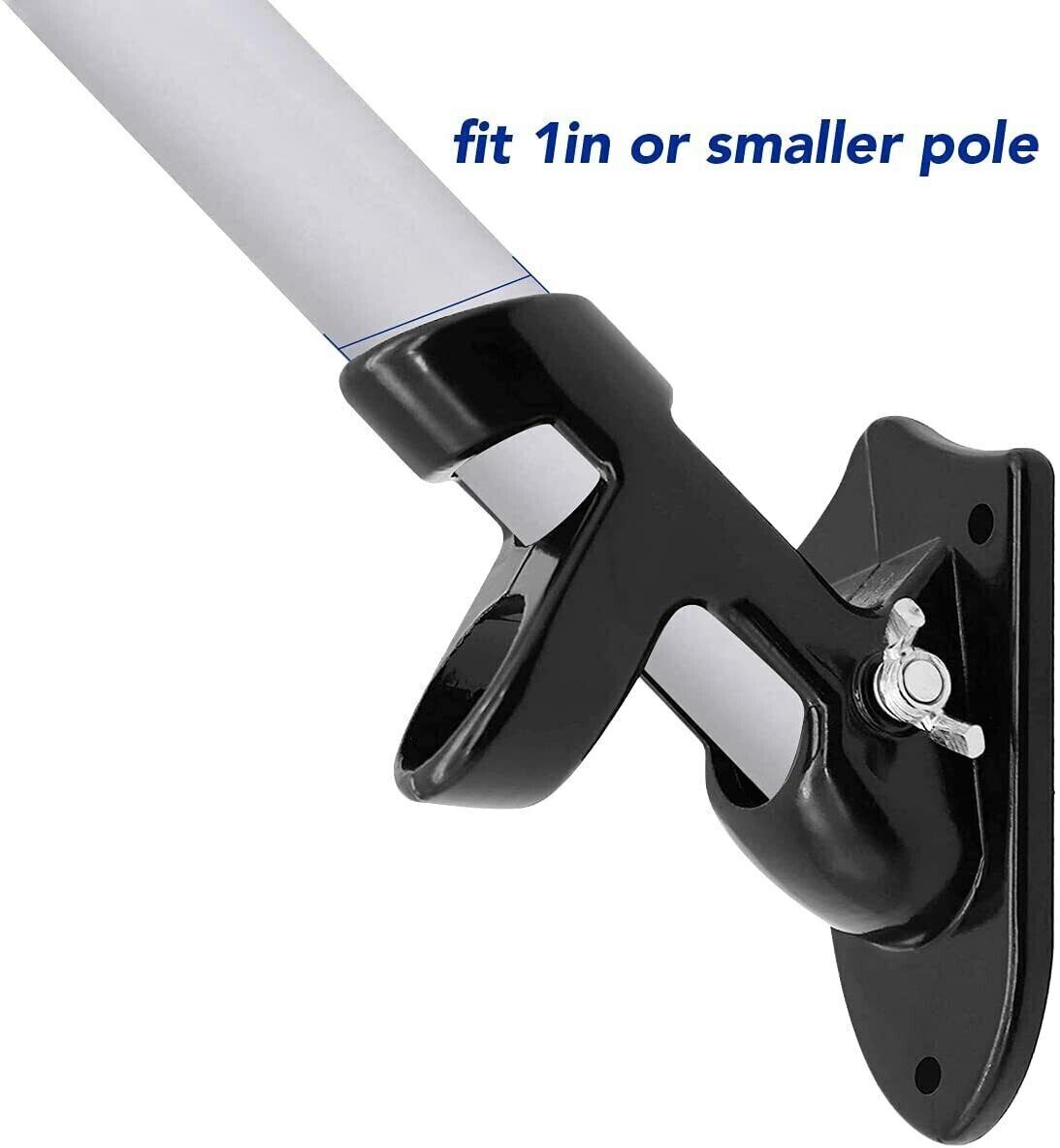 Flag Pole Holder Mount 1\' Two-Position Metal Mounting Bracket For House