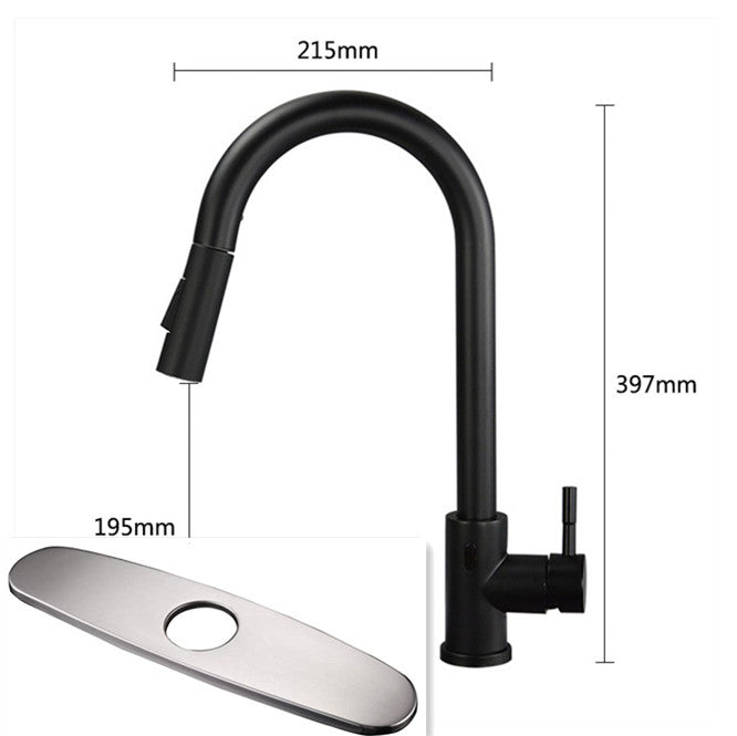 Rotate The Sink Faucet Of The Vegetable Washing Basin