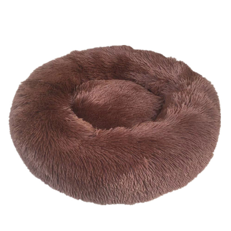 Round plush kennel