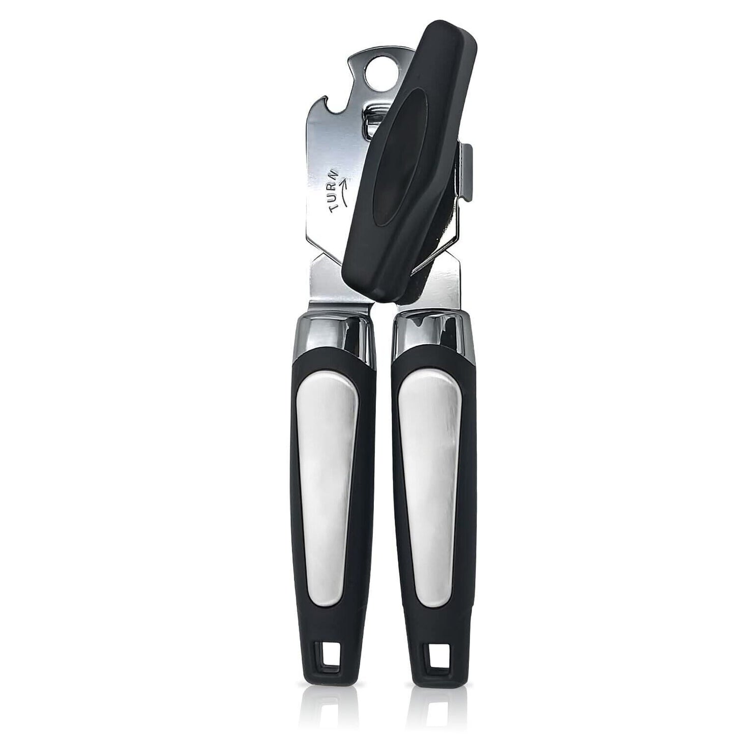 Handheld Manual Can Opener With Sharp Cutting Wheel Blade Lid Cap Openers