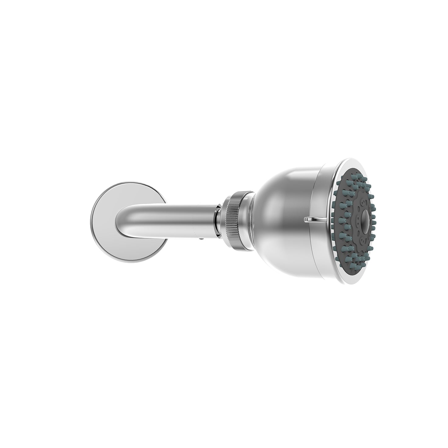 2-Spray Settings 2.92 In. Wall Mount Fixed Adjustable Shower Head In Chrome