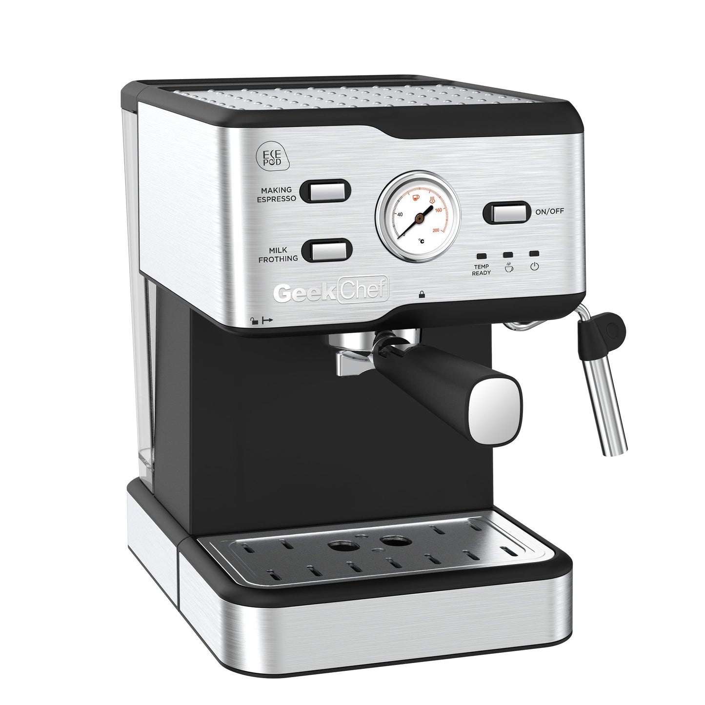 Espresso Machine 20 Bar Pump Pressure Cappuccino Latte Maker Coffee Machine With ESE POD Filter&Milk Frother Steam Wand&thermometer, 1.5L Water Tank, Stainless Steel Espresso Ban On Amazon